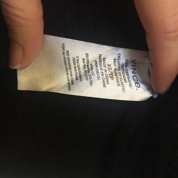 Cashmere Black Turtleneck Women's Sweater | Extra Small - Picture 8 of 11